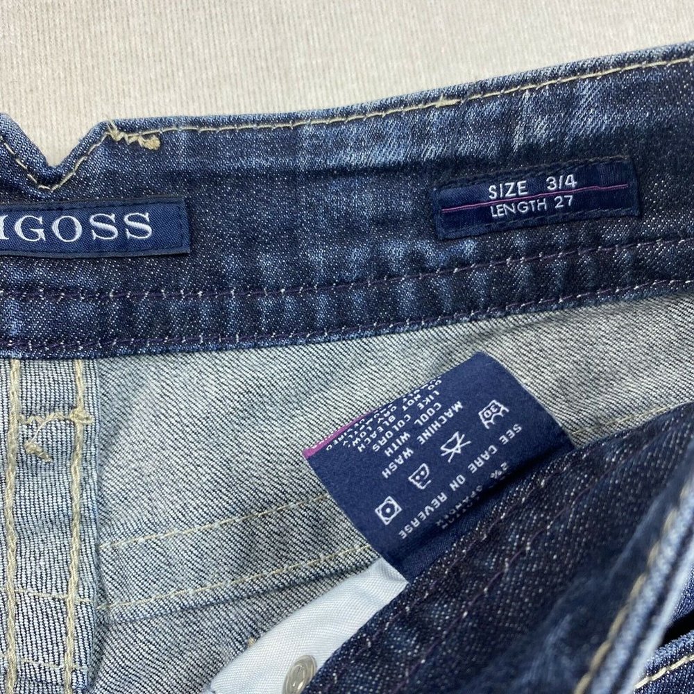 Vigoss The Chelsea Destructed Skinny Jeans Size 27 x 28 Dark - Picture 3 of 6